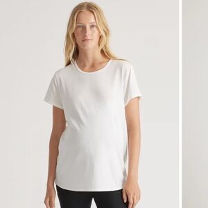 Quince Cotton Modal Maternity Crew Neck Tee (2-pack) Small